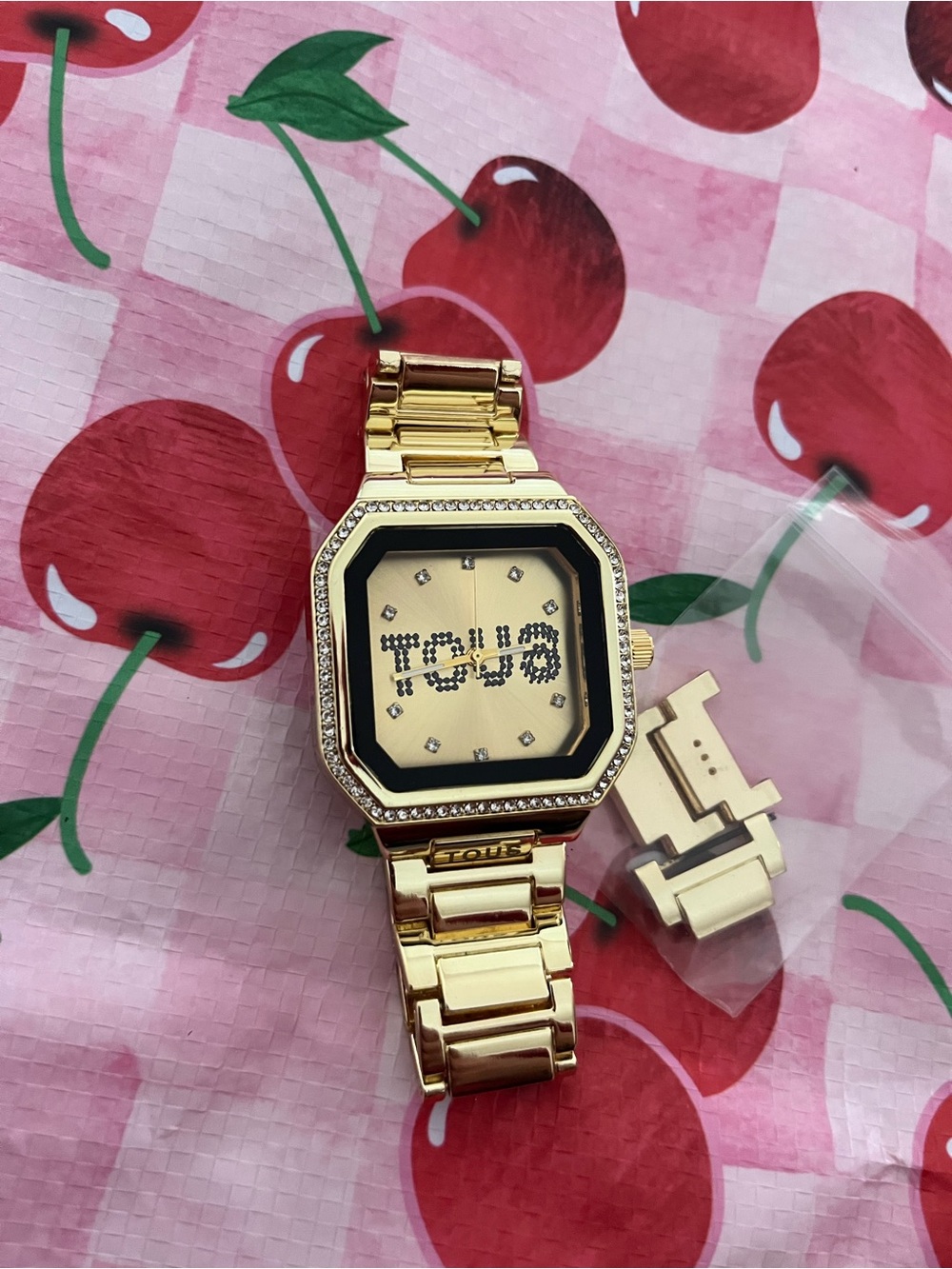 Tous Gold-Tone Crystal Watch